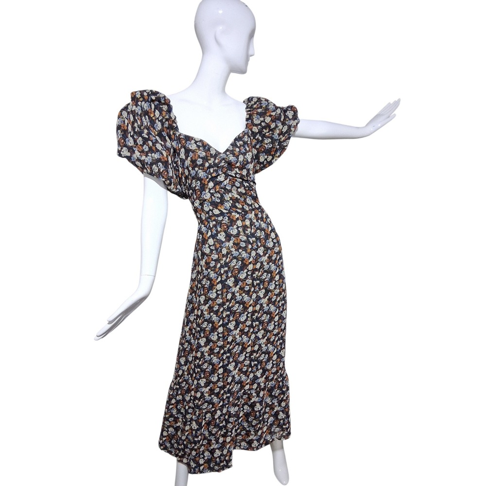 The Flourish Market Babydoll Puff Sleeve Women's size Medium Cottagecore Dress